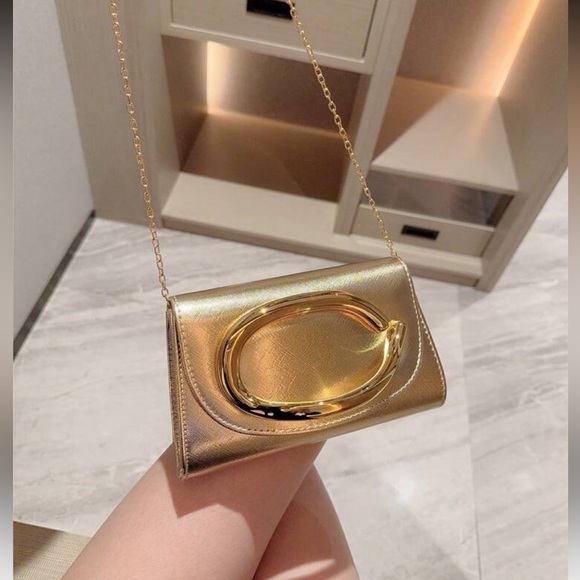 Sophisticated Clutch Gold Accent